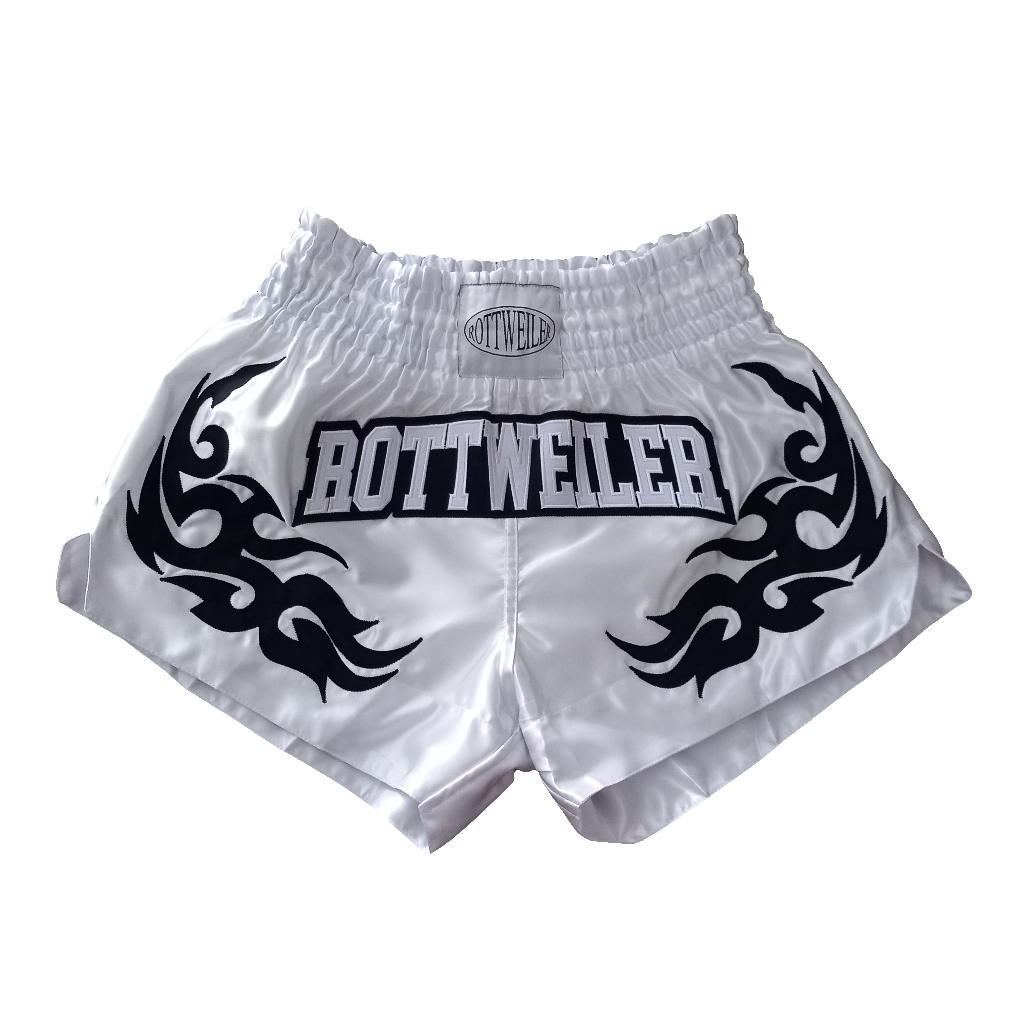 Rottweiler 'Savage' White Muay Thai Shorts