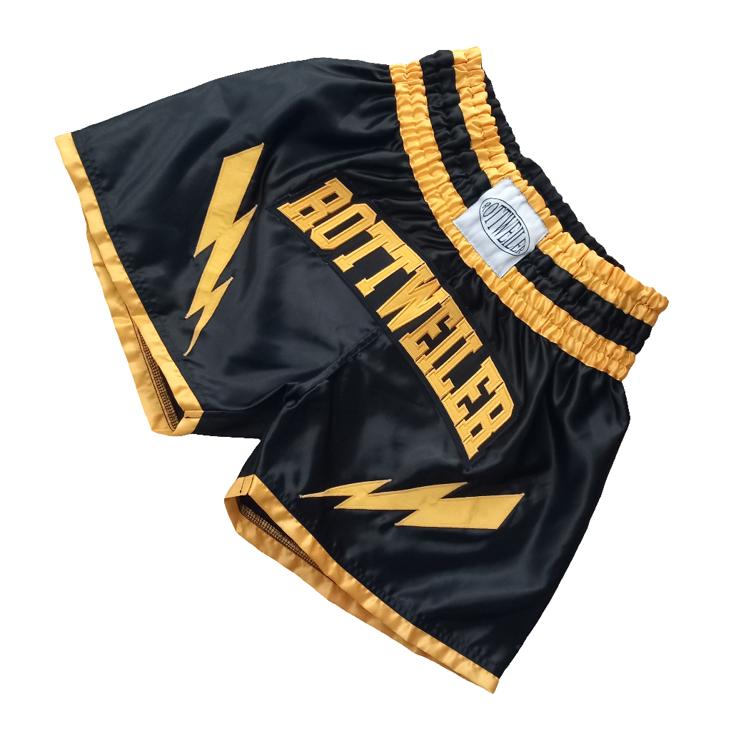 Rottweiler 'Lightning' Black Muay Thai Shorts