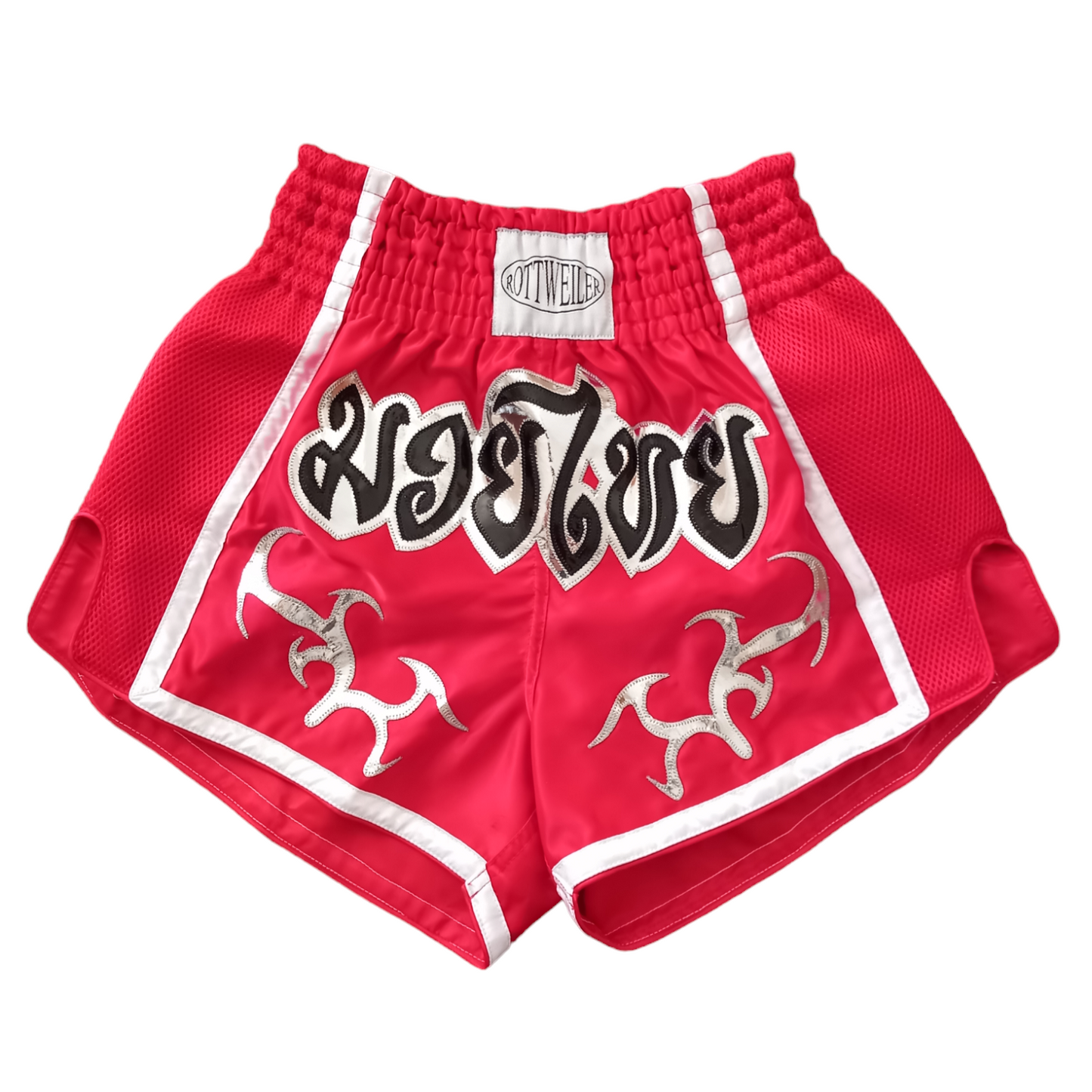 Rottweiler 'Tribal' Red Muay Thai Shorts