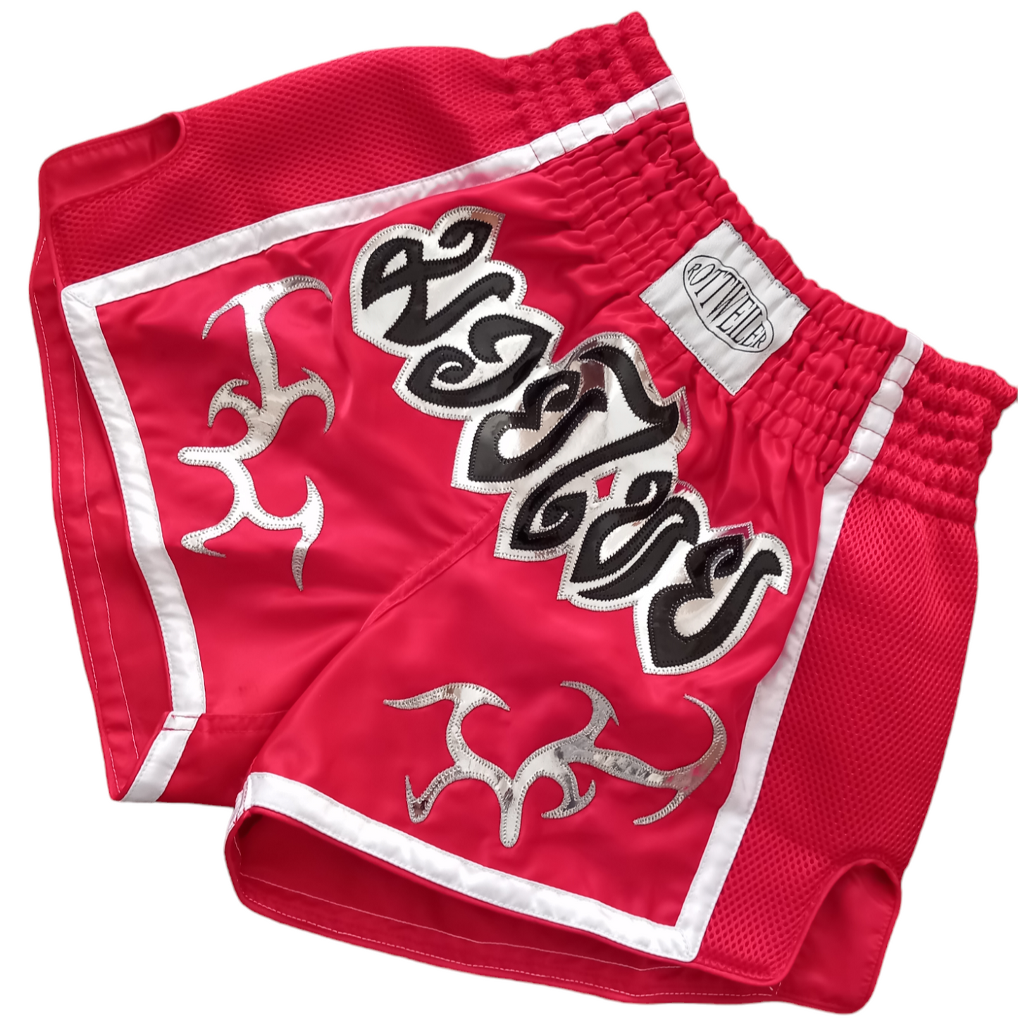 Rottweiler 'Tribal' Red Muay Thai Shorts