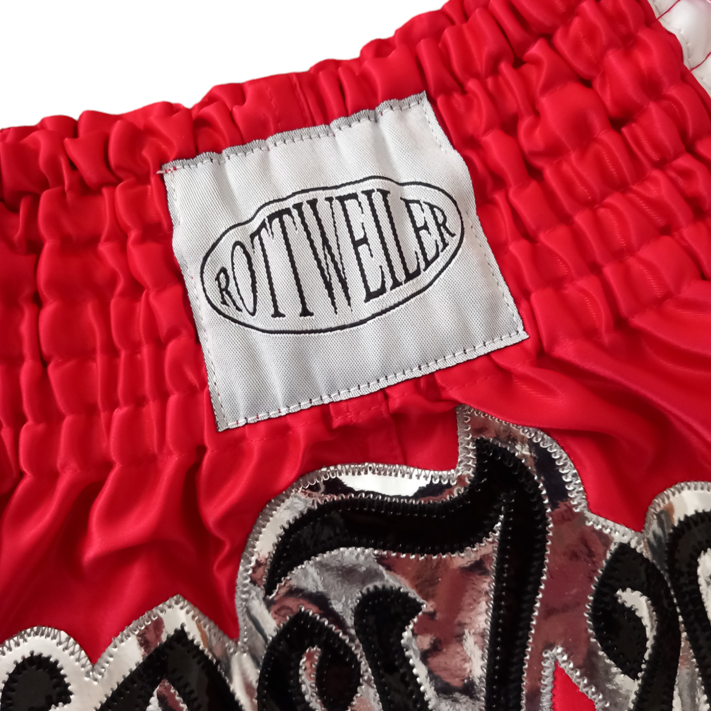 Rottweiler 'Tribal' Red Muay Thai Shorts