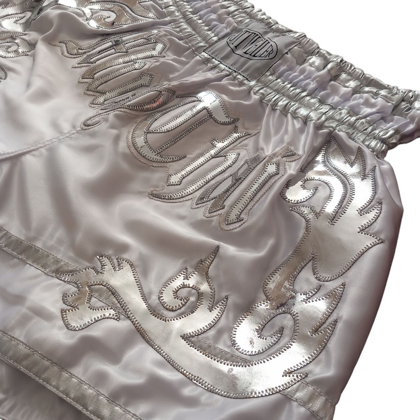 Rottweiler 'Tradition' White Muay Thai Shorts